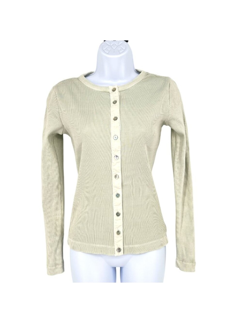Madewell Garment-Dyed Ribbed Knit Cardigan Light Green Size XS NWT